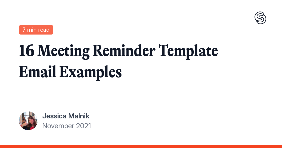 16 Meeting Reminder Template Email Examples