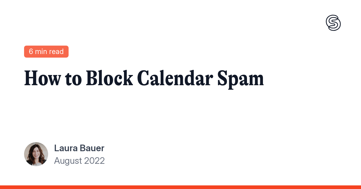 How to Block Calendar Spam